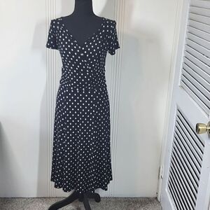 Venus Black & White Polka Dot Dress